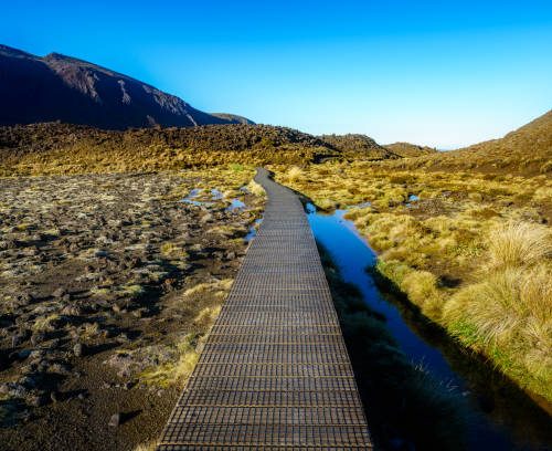 hiking the tongariro alpine crossing,sunrise,volcanic crater,new zealand